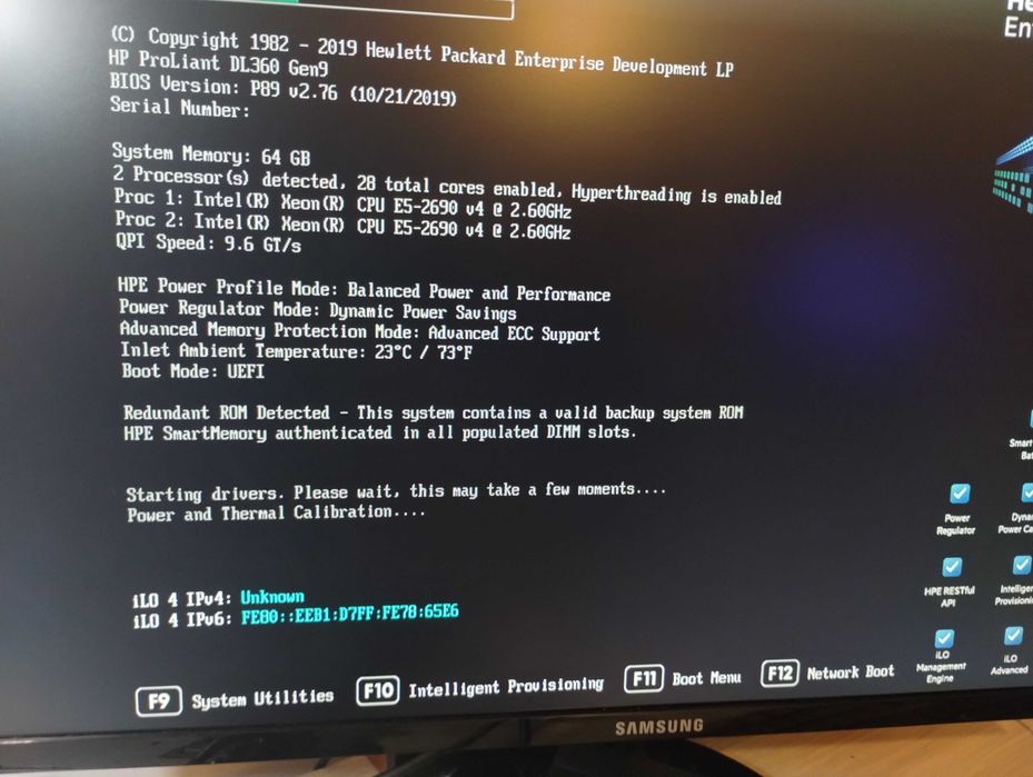 Server HP proLiant DL360 gen 9 ,28 cores/56 threads, 64gb ram,480gb s