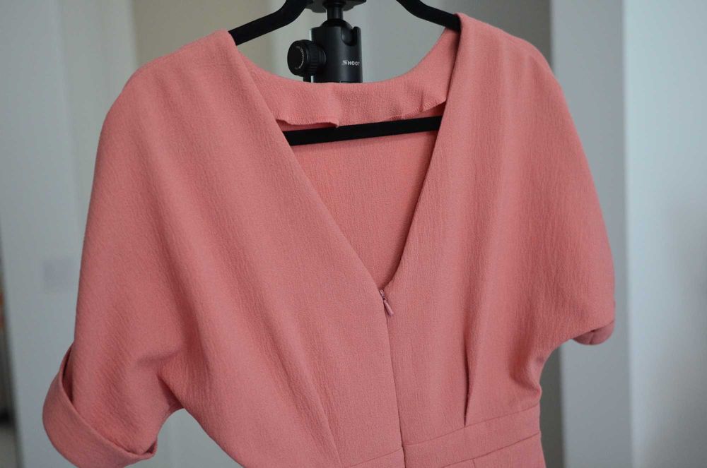 Rochie conica midi Asos, roz, S