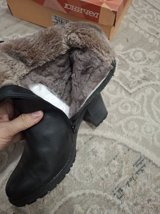 Продам сапоги зима.нат.мех,кожа