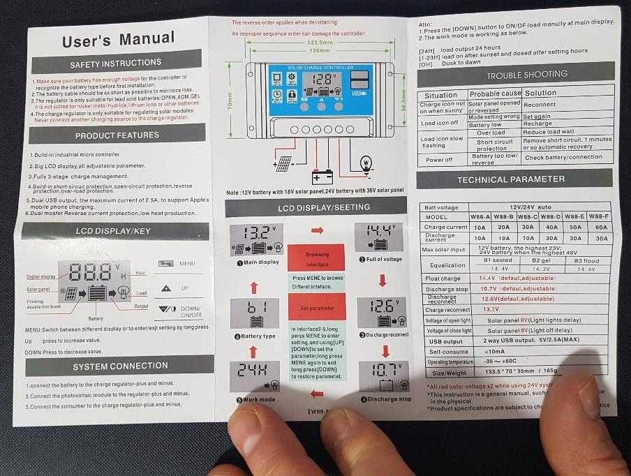 Controler 30A 100A 200A de incarcare panou solar LCD, USB. Nou!