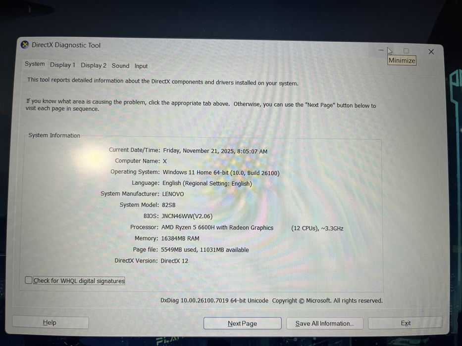 Мощен Гейминг лаптоп Ryzen 5 6600H 16Ram nVidia RTX 3050