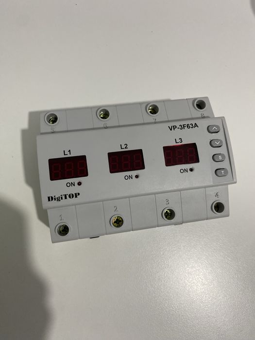 Releu protectie tensiune, DigiTop VP-3F63A, trifazat, 63A