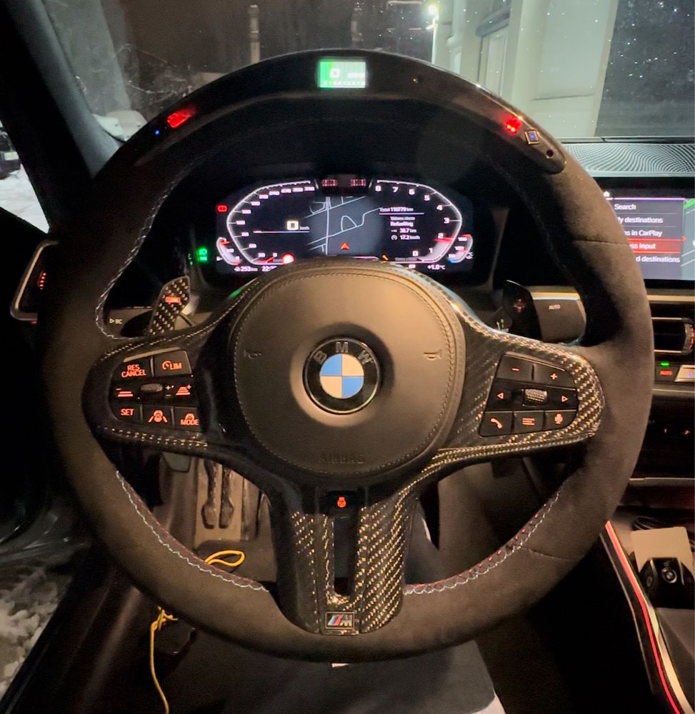 Volan BMW M ALCANTARA Seria G / LED / Incalzire / Vibratii / TJA