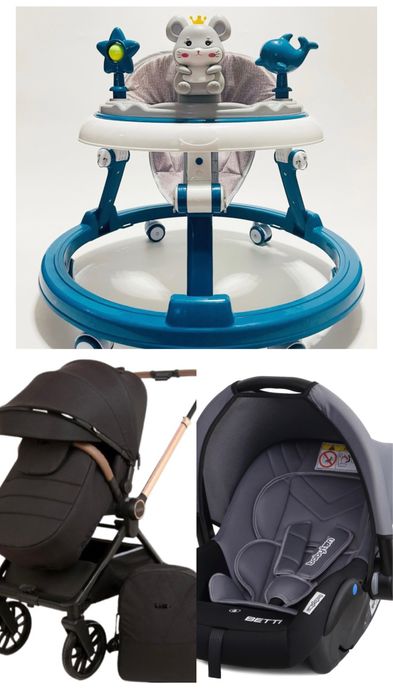 Продаю коляску, ходунок, автолюльку