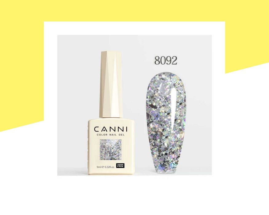Професионален хипоалергенен гел лак серия „Crystal Flash“ CANNI – 9 мл