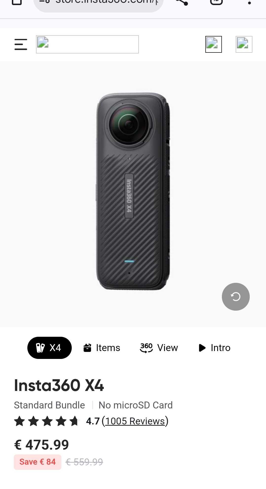 Insta360 X4 - Sigilata, Garantie 24 luni + bonus accesorii