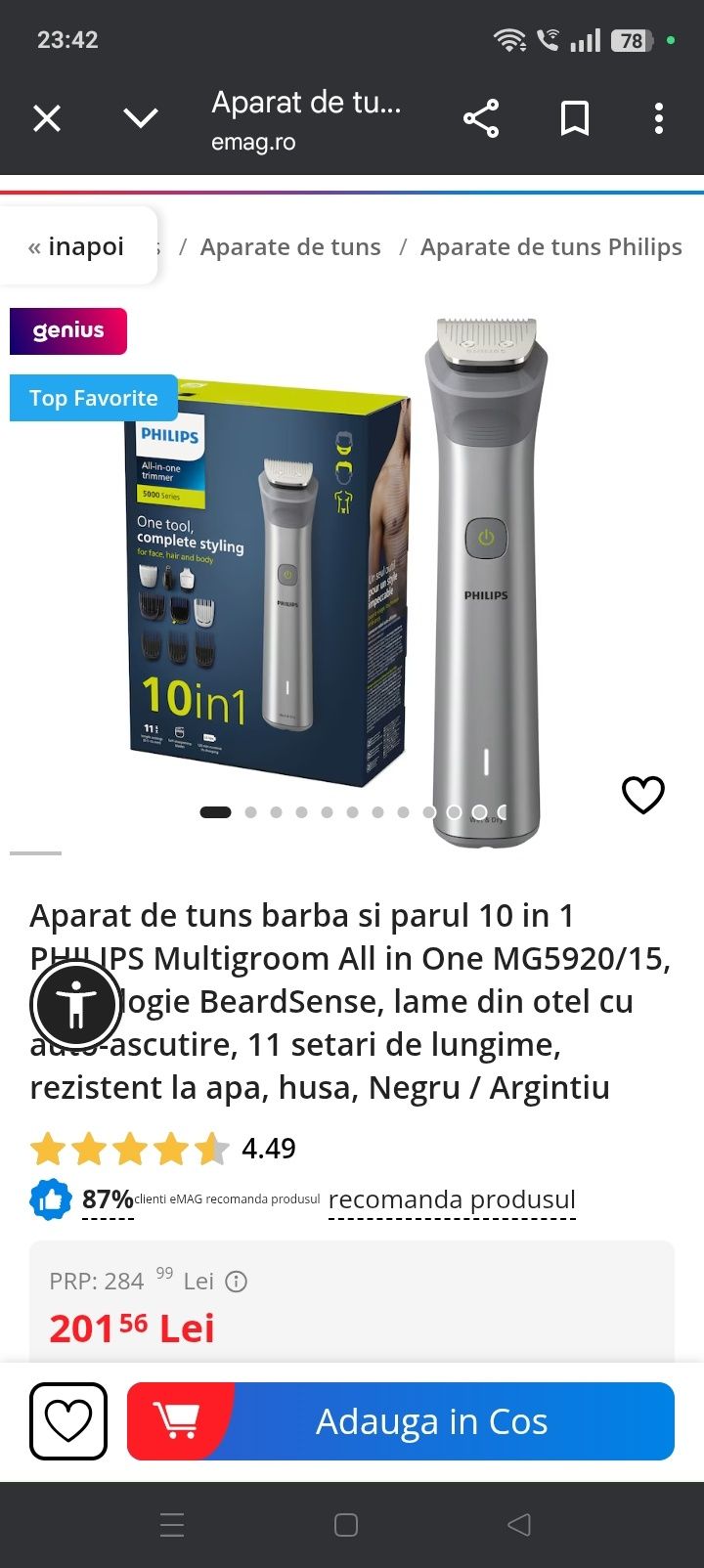 Aparat de tuns barba și par Philips nou sigilat