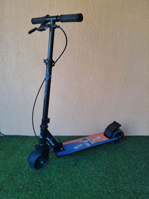 Trotineta Pliabila Cu Cric Pentru Copii , 5+ Ani , Frana Spate , Negru