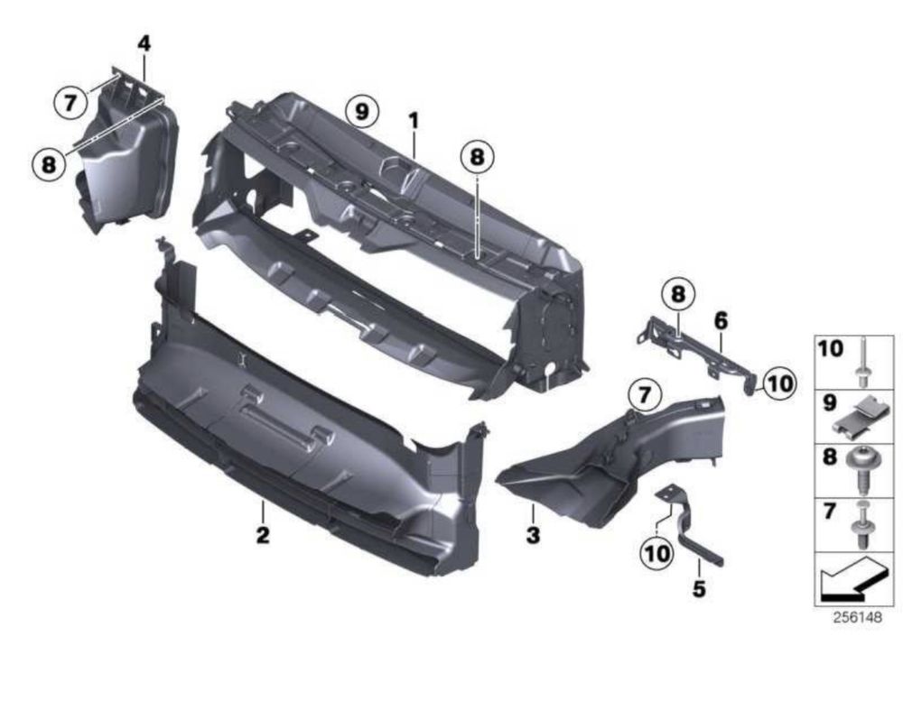 Trager deflector panou fata BMW seria 3 F30 F31 seria 1 F20