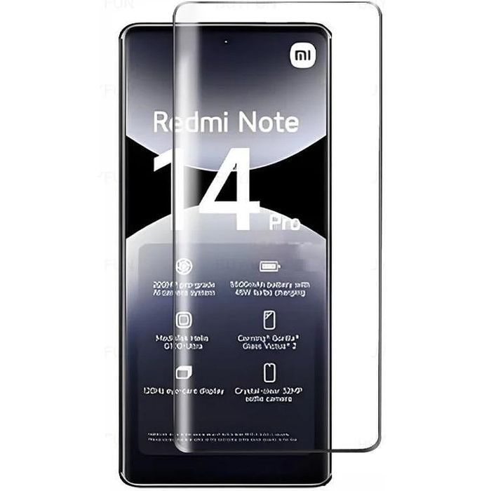 5d извит стъклен протектор за дисплей за xiaomi redmi note 14 pro 4g