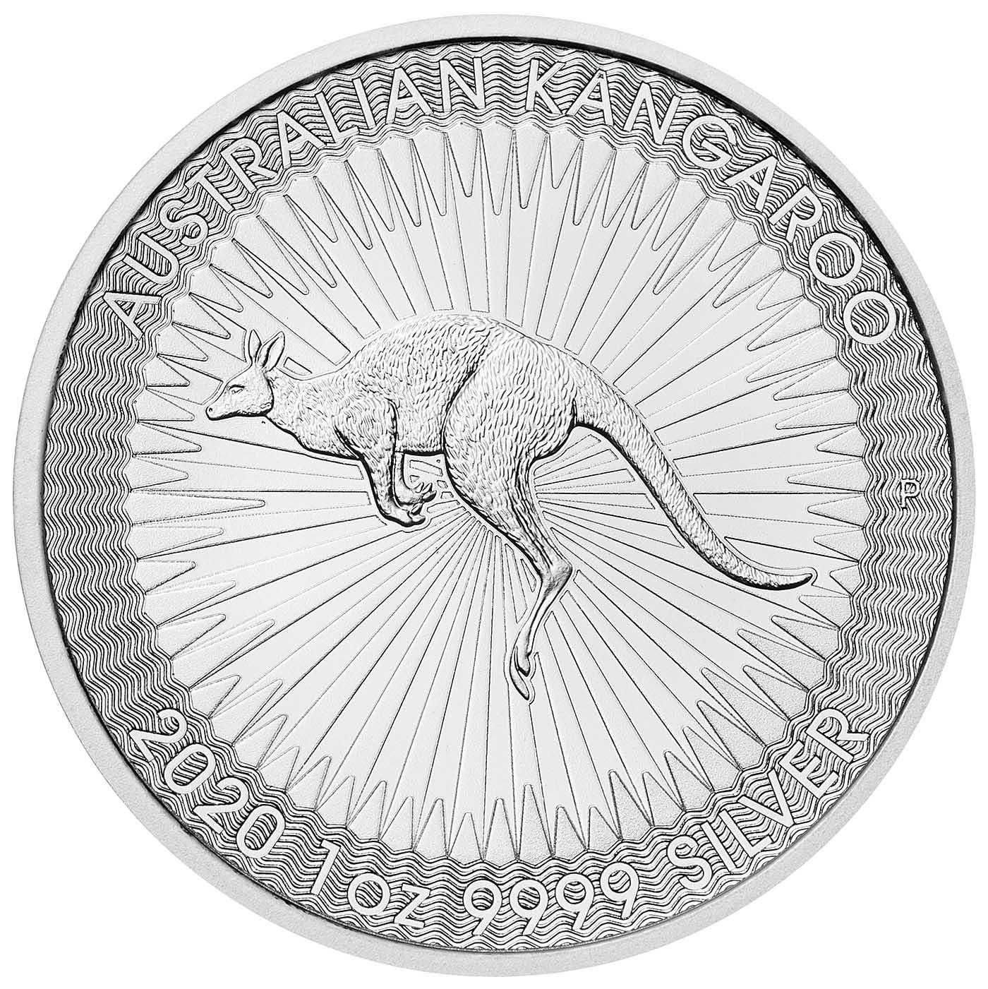 Monedă lingou de 1 unice Kangaroo argint 2020