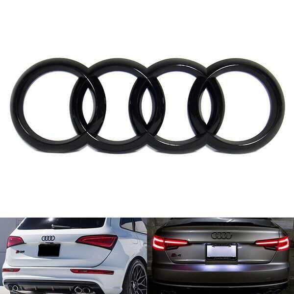 Emblema Semn Logo Negru Grila Spate Audi A3 A4 A5 A6 A7 A8 Q3 Q5 Q7 Q8