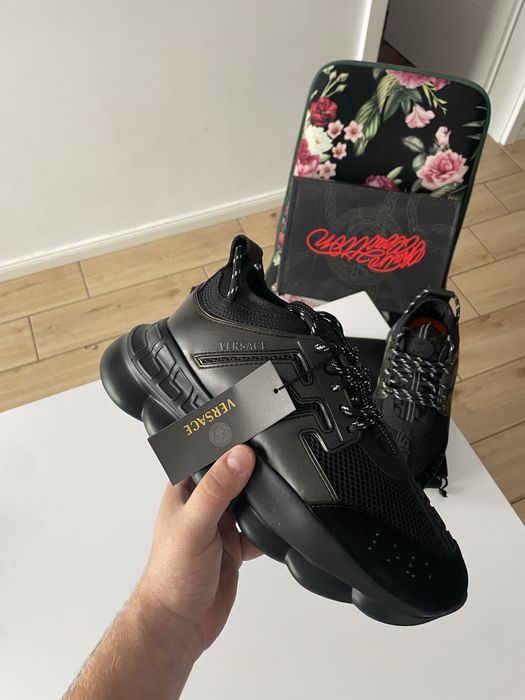 Adidasi Versace Chain Negru