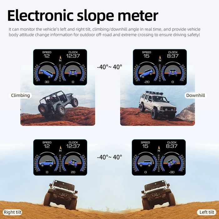 Inclinometru digital și gps OFF ROAD 4x4 Suzuki, Nissan, Toyota, OBD