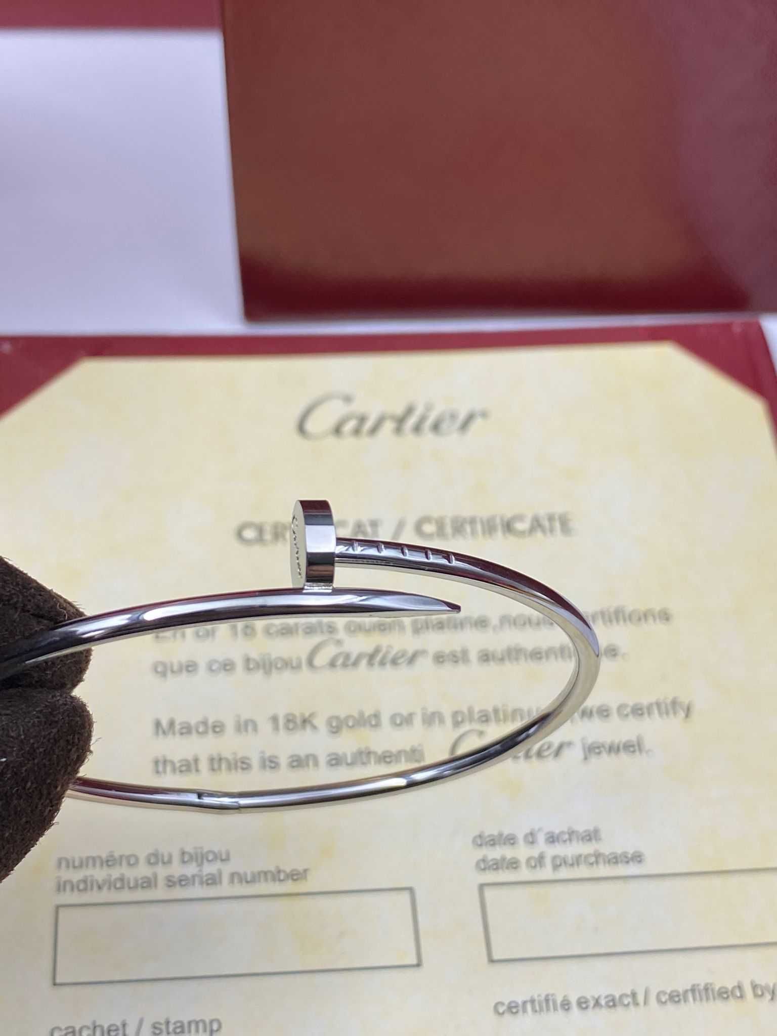 Cartier Juste un Clou Small Bracelet 16 White Gold 750