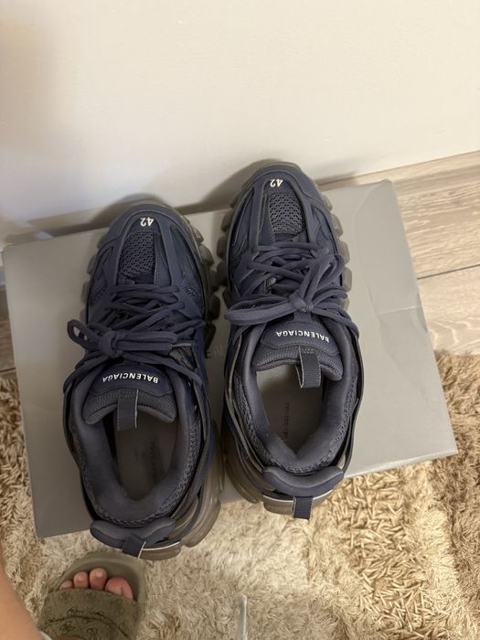 Balenciaga track navy blue clear sole 42
