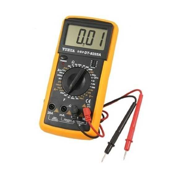 Aparat de masura Multimetru digital DT-9205A﻿﻿ cu carcasa antisoc