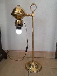 Lampă  veioza din alamă  masiva , anii 60, h 54 cm