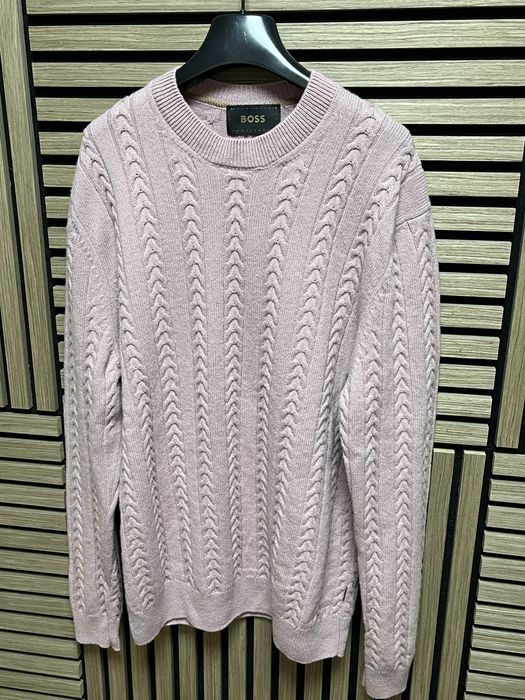 BOSS : Ermisto Knitted Textured Wool Sweater-30% Кашмир НОВ размер ХЛ