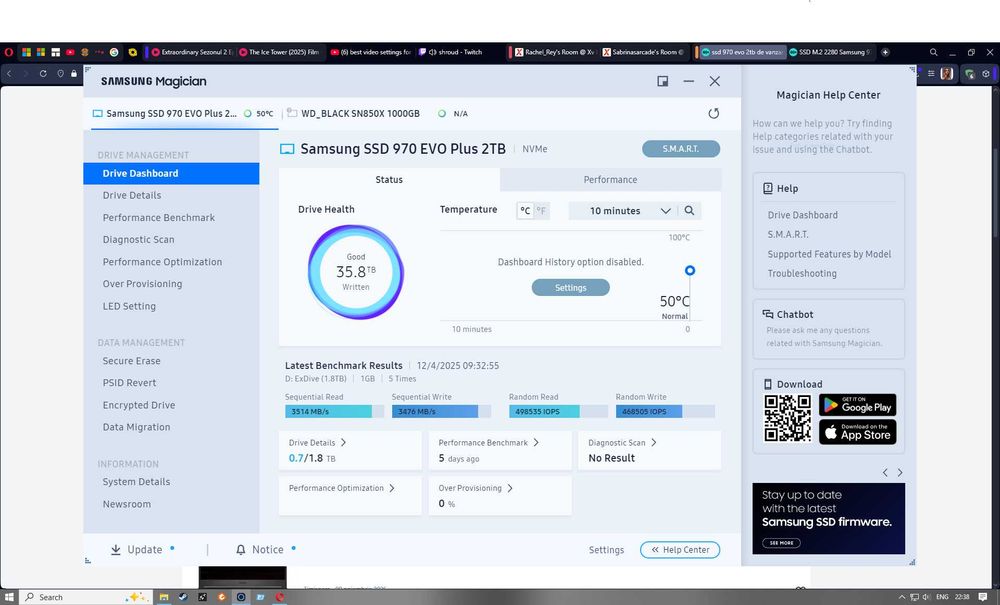 Vandut SSD M.2 Samsung 970 EVO Plus 2TB folosit