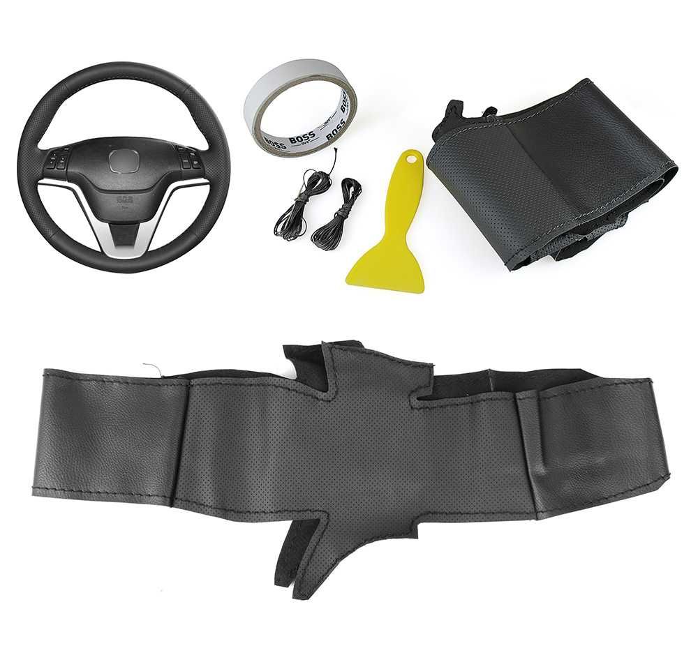 Кожен калъф за волан шиещ, Honda CR-V, 2007-2011 г.