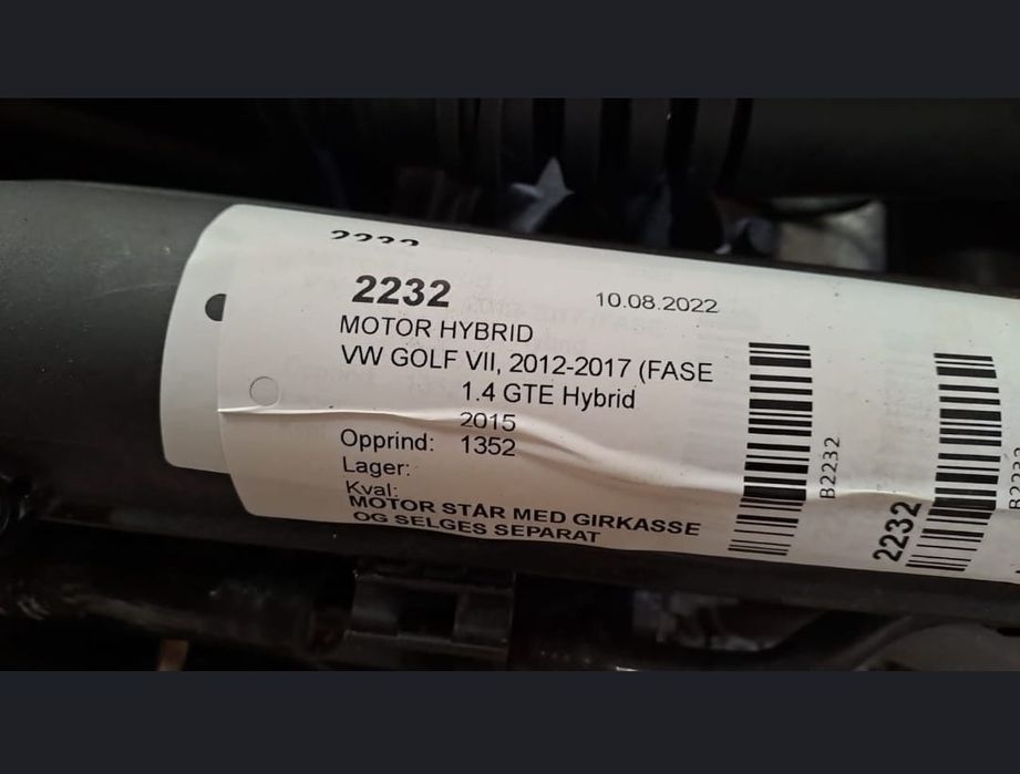 Vand motor original in stare perfecta tip motor cuk 1.4 TSI Hybrid pen