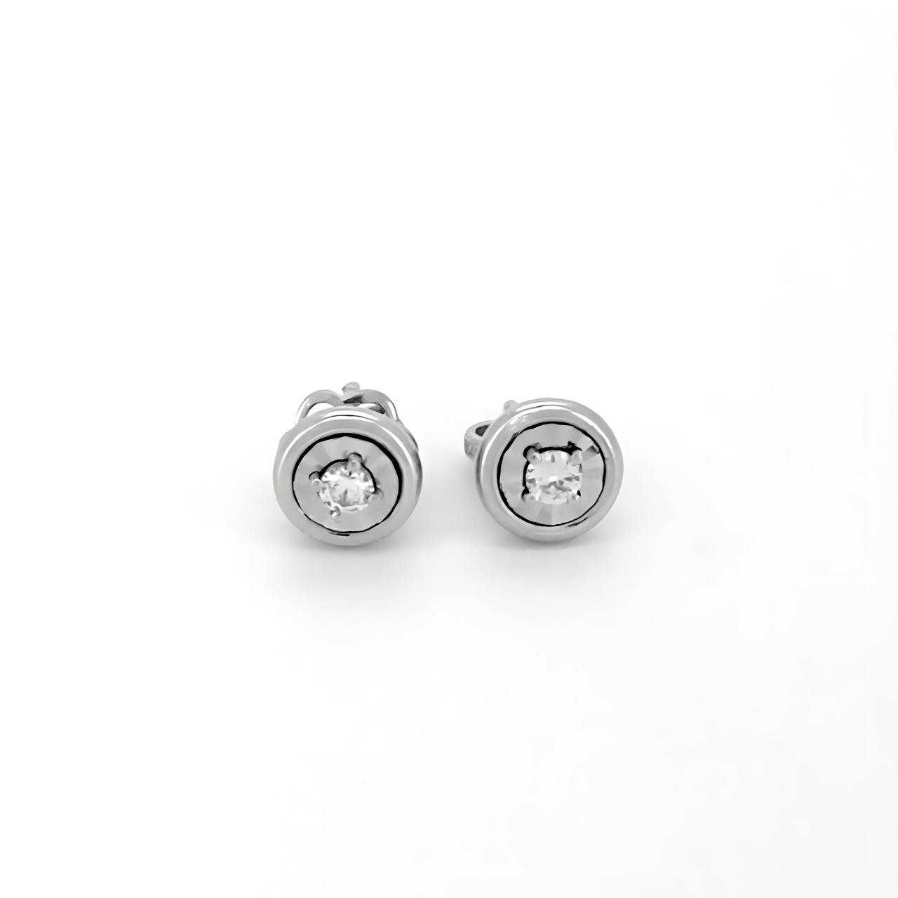 Золотые серьги (750 пробы) с бриллиантами
