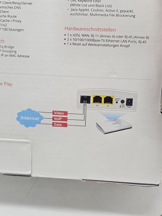 Modem DrayTek Vigor 166, G.fast și VDSL2, IPv6 și IPv4, 2 porturi LAN