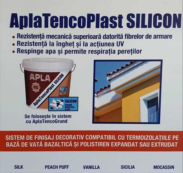 Tencuiala decorativa Apla Tencoplast cu Silicon