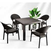 комплект маса с 4 стола тип ратан/маси/стол/столове