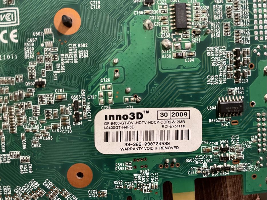 Видеокарта GeForce 9400, 512 Mb