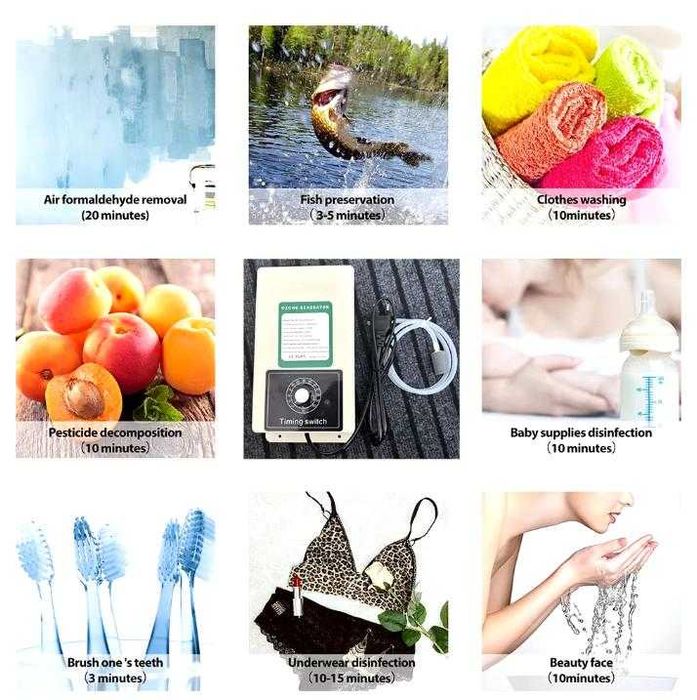 100гр./200 Грама/Час 10W 20W Озон Генератор Озонатор Вода Въздух Кухня