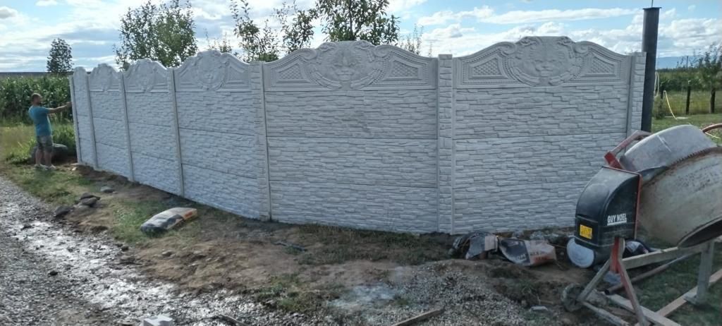 Gard placi de beton cu sau fara montaj