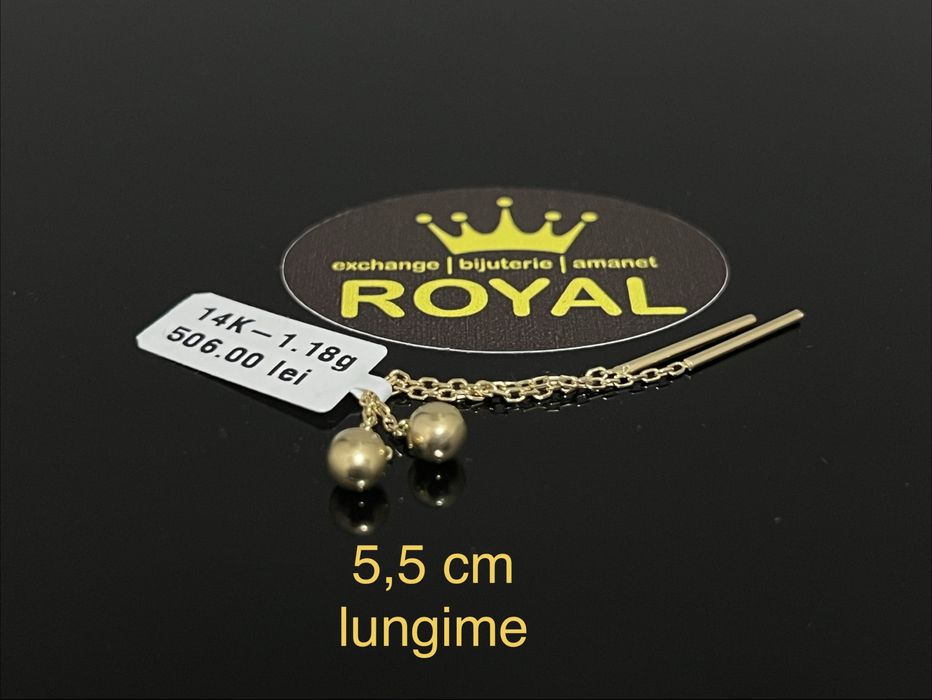 Bijuteria Royal CB : Cercei lungi aur 14k 1,18 grame