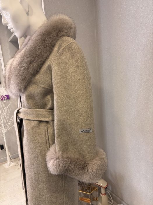 Palton Alpaca cu blana naturala