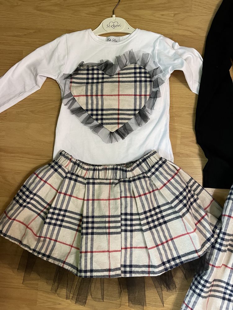 Комплект пола и блузка за майка и дъщеря 98-104/М-Л