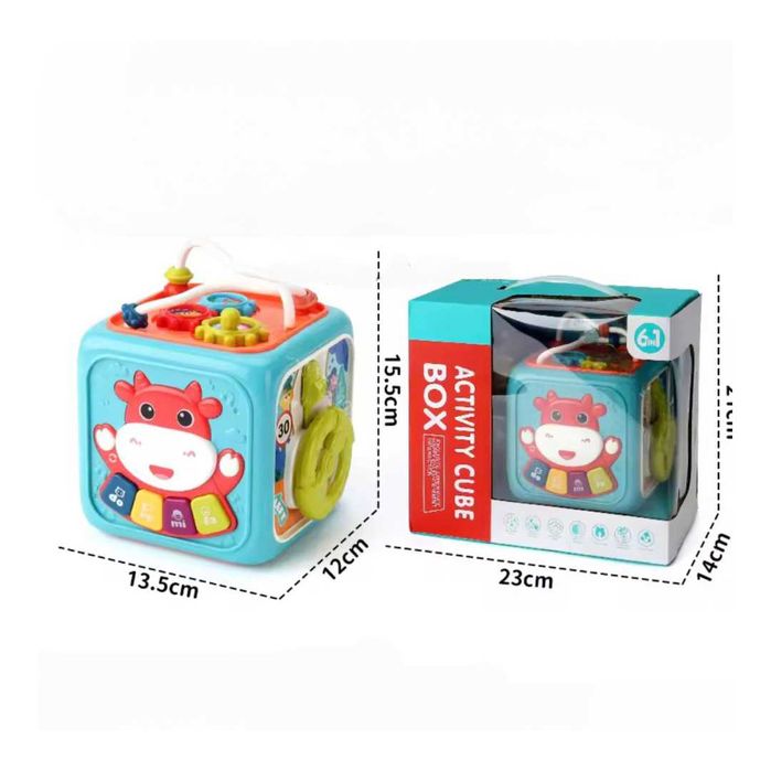Cub educațional interactiv 6-în-1 pentru copii