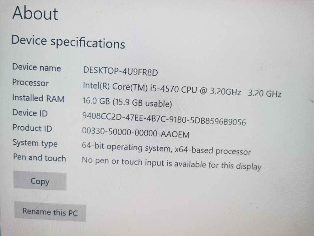 Vand unitate pc!