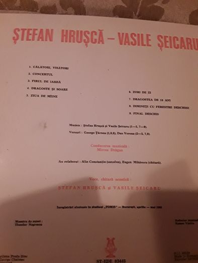 Discuri vinil Stefan Hrusca, Vasile Seicaru, Geoge Nicolescu. NOi.