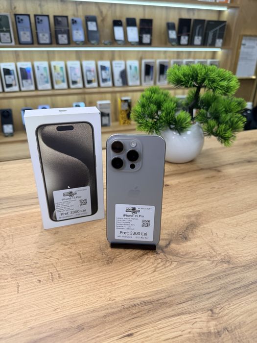 iPhone 15 Pro Natural 128Gb - Sanatate baterie 96% - Garantie 12 Luni