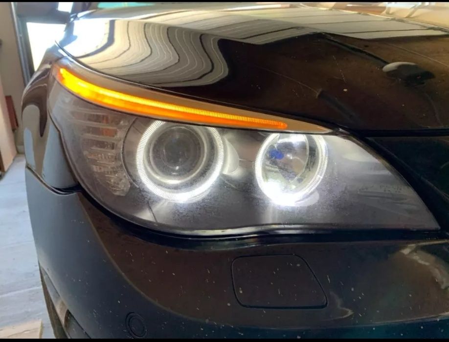 160W E60 LCI Fara xenon / cu halogen LED Marker Angel Eyes BMW alb