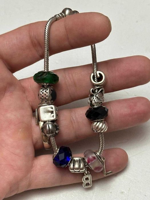 BRATARA ARGINT 925 - PANDORA - Mare - 13 Charmuri + 2 Opritori - ORIG.