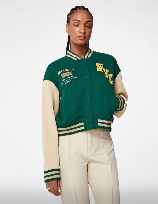 Women Graphic Varsity Jacket