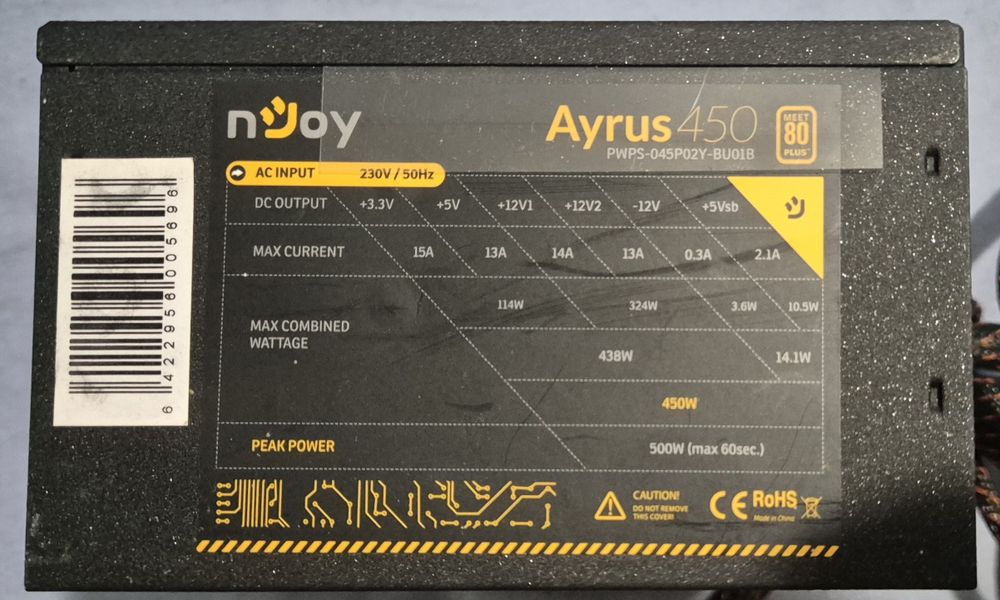 Sursa nJoy Ayrus 450W 80 Plus