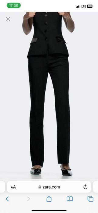 Панталон черен ZARA
