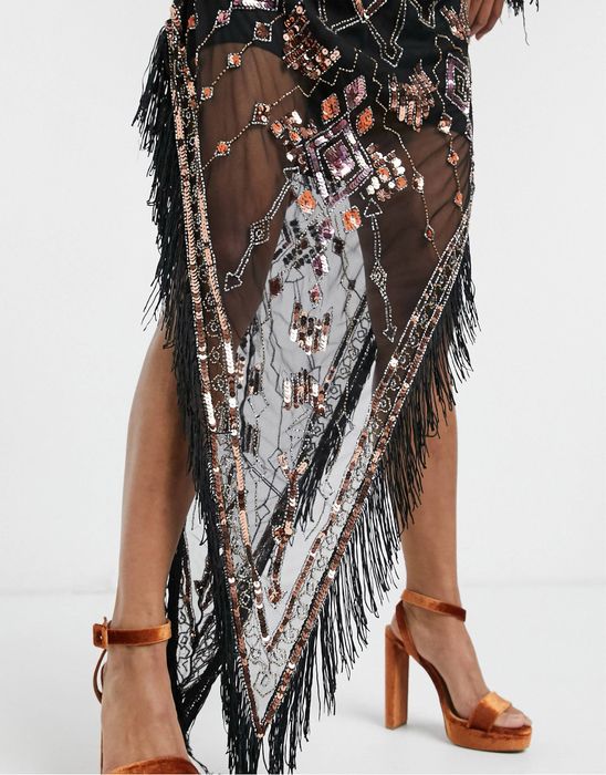 Rochie bijuterie  franjuri Asos masura M