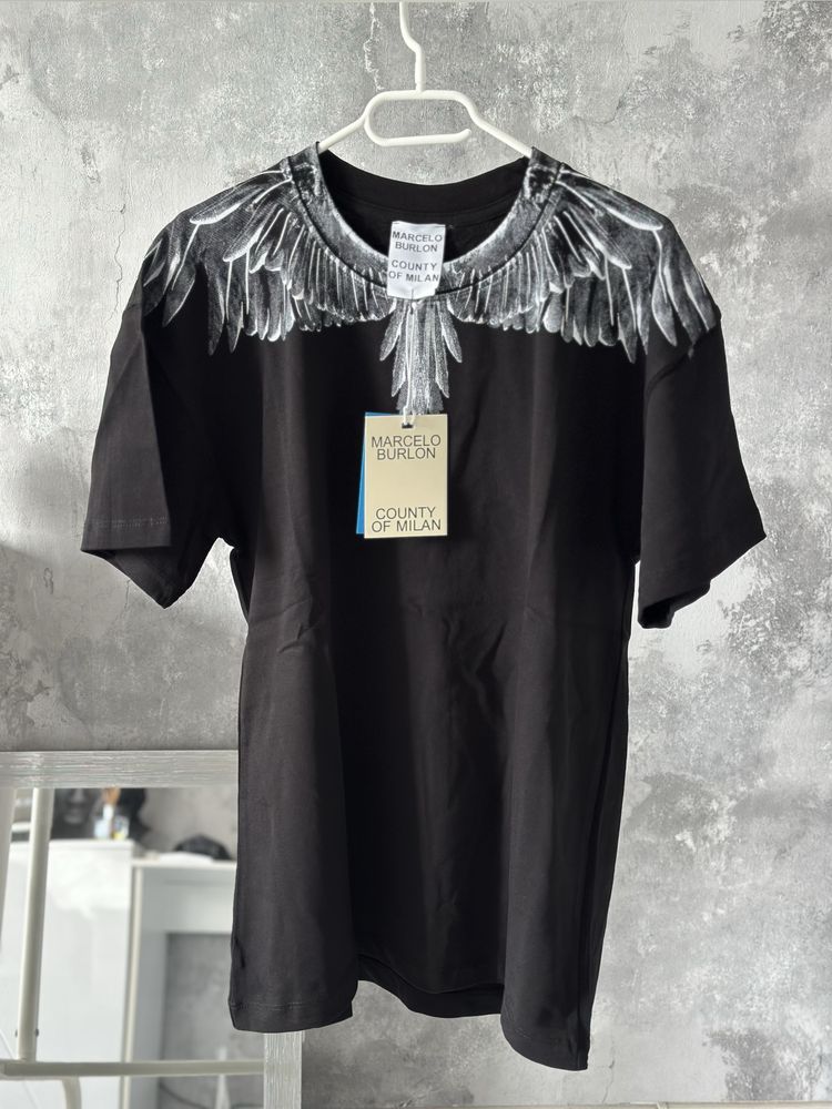 Tricou Marcelo Burlon black grey Premium