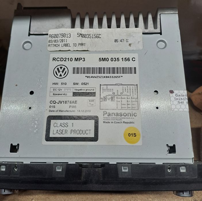 Radio cd, Vw Polo (6R) [Fabr 2009-2016] 5M0035156C