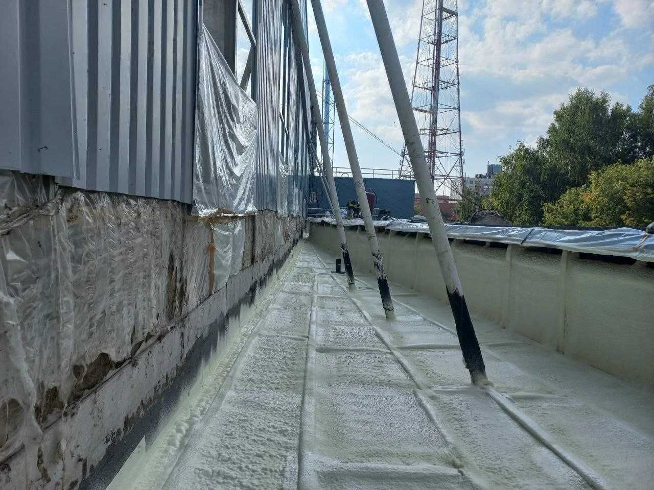 Пеноизол Утепление стен дом коттедж здание ППУ фасад под заказ крыша