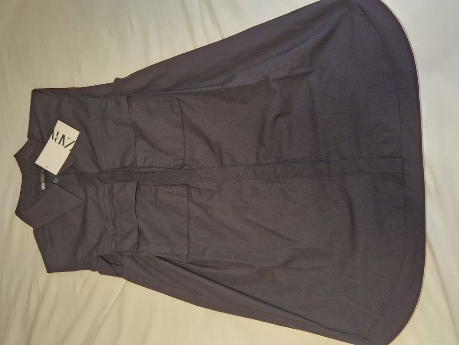 Fusta tip camasa, medie, cu nasturi, editie limitata, Zara